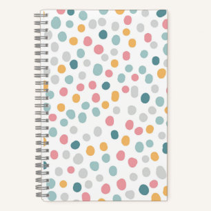 Nahtlose Muster farbenfrohe Polka-Punkte Notizblock
