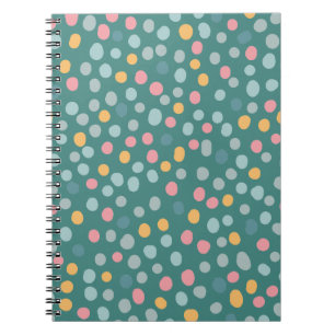Nahtlose Muster farbenfrohe Polka-Punkte Notizblock