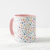 Nahtlose Muster farbenfrohe Polka-Punkte Tasse (Vorderseite Links)
