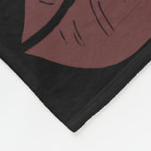 Nahtlose Muster farbige Lippen Fleecedecke (Ecke)