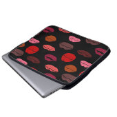 Nahtlose Muster farbige Lippen Laptopschutzhülle (Vorne Knopf)