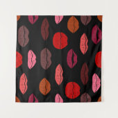 Nahtlose Muster farbige Lippen Wandteppich (Vorderseite (Horizontal))