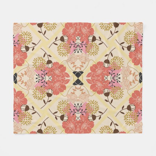 Nahtlose Muster Fleecedecke (Vorderseite (Horizontal))