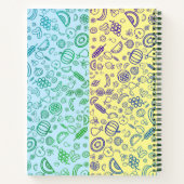 Nahtlose Muster Früchte Notebook Notizblock (Rückseite)