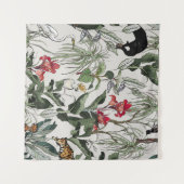 Nahtlose Muster handgezeichnete botanische Illustr Wandteppich (Vorderseite (Horizontal))