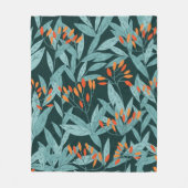 Nahtlose Muster handgezogen Baumzweige mit Leder Fleecedecke (Vorderseite)