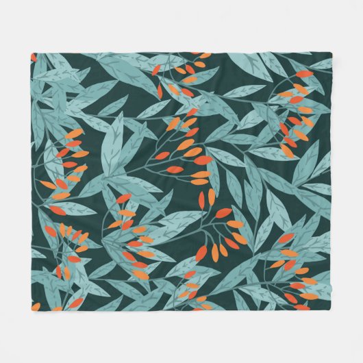 Nahtlose Muster handgezogen Baumzweige mit Leder Fleecedecke (Vorderseite (Horizontal))