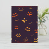 Nahtlose Muster Hintergrund des Kürbisteufels Feiertagskarte (Stehend Vorderseite)