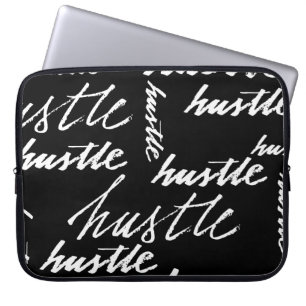 Nahtlose Muster hustvolle Text-Grunge Musik Handsc Laptopschutzhülle