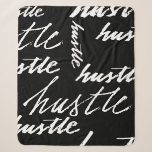 Nahtlose Muster hustvolle Text-Grunge Musik Handsc Sherpadecke
