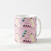 Nahtlose Muster im abstrakten Retrostil Kaffeetasse (VorderseiteRechts)