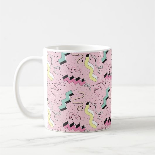 Nahtlose Muster im abstrakten Retrostil Kaffeetasse (Links)
