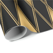 Nahtlose Muster in Gold und Schwarz Geschenkpapier (Rolleneckpunkt)