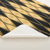 Nahtlose Muster in Gold und Schwarz Sherpadecke (3/4)