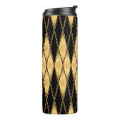 Nahtlose Muster in Gold und Schwarz Thermosbecher (Nach links gedreht)
