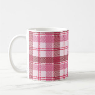 Nahtlose Muster kariert rosa Pastellfarben. Quadra Kaffeetasse