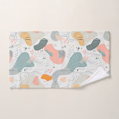 Nahtlose Muster-Memphis-Stil-Design, weißer Hinter Badhandtuch Set (Handtuch)