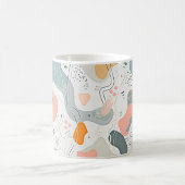 Nahtlose Muster-Memphis-Stil-Design, weißer Hinter Kaffeetasse (Mittel)