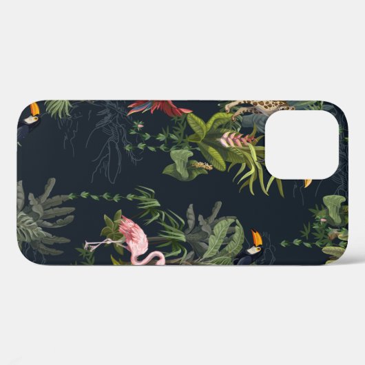 Nahtlose Muster mit Dschungeltieren, Blume und  Case-Mate iPhone Hülle (Rückseite (Horizontal))
