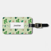 Nahtlose Muster mit Gartenwerkzeugen Gepäckanhänger (Vorderseite horizontal)