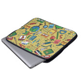 Nahtlose Muster mit gelbem Schulbedarf  Laptopschutzhülle (Vorne Knopf)
