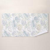 Nahtlose Muster mit Muscheln Badehandtuch (Badehandtuch)