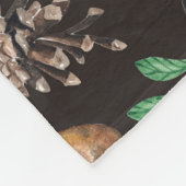 Nahtlose Muster mit Pilzen, Nüssen, Blätter, Akorn Fleecedecke (Ecke)