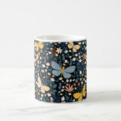 Nahtlose Muster mit Schmetterlingen, Hand dr Kaffeetasse (Mittel)