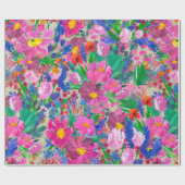 Nahtlose Muster mit schönen Blume. Watercolo Geschenkpapier (Flach)