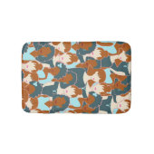 Nahtlose Muster mit schwarzen Mädchen und weißen M Badematte (Vorderseite)