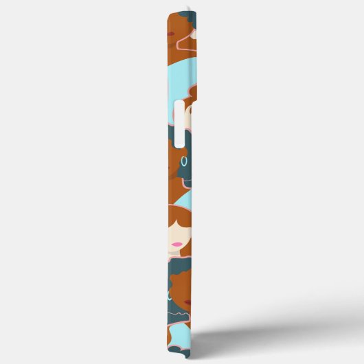 Nahtlose Muster mit schwarzen Mädchen und weißen M Case-Mate iPhone Hülle (Rückseite / Rechts)