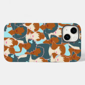 Nahtlose Muster mit schwarzen Mädchen und weißen M Case-Mate iPhone Hülle (Rückseite (Horizontal))