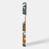 Nahtlose Muster mit schwarzen Mädchen und weißen M iPhone Hülle (Rechte Seite)