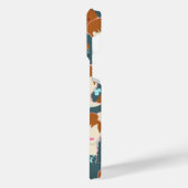 Nahtlose Muster mit schwarzen Mädchen und weißen M iPhone Hülle (Linke Seite)