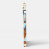 Nahtlose Muster mit schwarzen Mädchen und weißen M iPhone Hülle (Linke Seite)