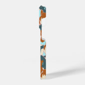 Nahtlose Muster mit schwarzen Mädchen und weißen M iPhone Hülle (Linke Seite)