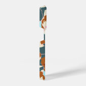 Nahtlose Muster mit schwarzen Mädchen und weißen M iPhone Hülle (Rechte Seite)