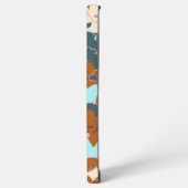 Nahtlose Muster mit schwarzen Mädchen und weißen M Samsung Galaxy Hülle (Linke Seite)