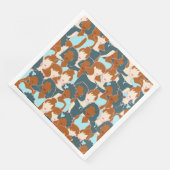 Nahtlose Muster mit schwarzen Mädchen und weißen M Serviette (Ecke)