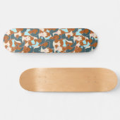 Nahtlose Muster mit schwarzen Mädchen und weißen M Skateboard (Horizontal)