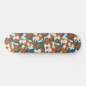 Nahtlose Muster mit schwarzen Mädchen und weißen M Skateboard (Horizontal)