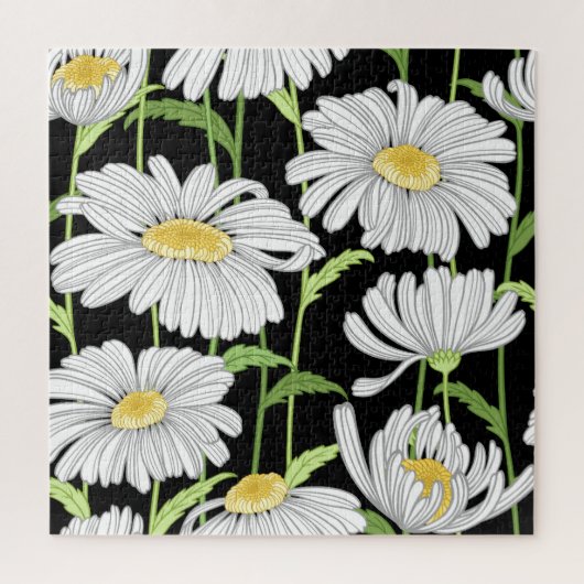 Nahtlose Muster mit sommerlichen Blume. Puzzle (Vertikal)