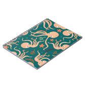 Nahtlose Muster mit Unterwassertieren, cu Notizblock (Linke Seite)