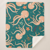 Nahtlose Muster mit Unterwassertieren, cu Sherpadecke (Vorderseite)