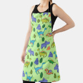 Nahtlose Muster mit verschiedenen niedlichen Dinos Schürze (InSitu)