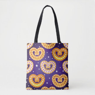 Nahtlose Muster mit Weihnachtsliedern. Vintager Ii Tasche