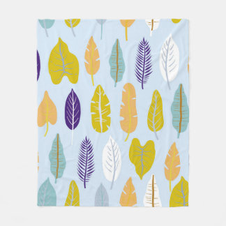 Nahtlose Muster mit wilden tropischen Regenwaldplä Fleecedecke