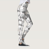 Nahtlose Muster Niedlich Kawaii Katzen Leggings (Rechts)