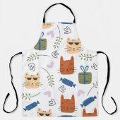 Nahtlose Muster Niedliche Katzen Schürze (Vorderseite)