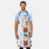 Nahtlose Muster Niedliche Katzen Schürze (Getragen)